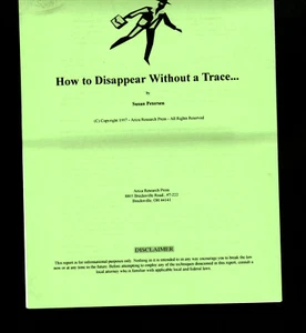 How To Disappear Without A Trace + Change Identity Ariza Research 1997 WEIRD - Picture 1 of 2