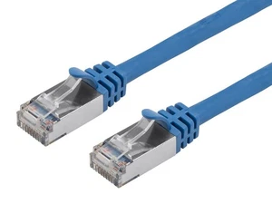 Monoprice Cat7 Ethernet Patch Cable - 100 feet - Blue | Flexboot RJ45 Stranded - Afbeelding 1 van 6
