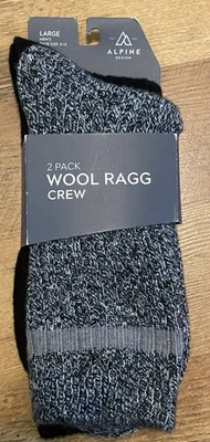 Nuevo diseño alpino 2 pares de calcetines grandes de trapo de lana para hombre 9-12 Foto 1 de 2