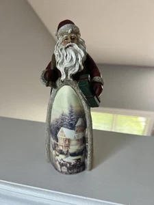 Vintage Santa Claus Figurine Christmas Mountain Scene 8” Tall Colorful Cute - Picture 1 of 10