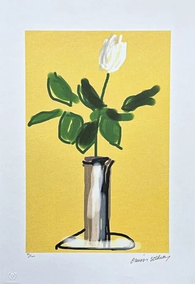 DAVID HOCKNEY - Rosa Blanca - Firmado, edición numerada 79/500, 35x50cm Foto 1 de 4
