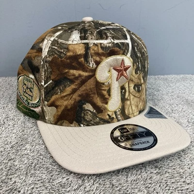 New Era Philadelphia Phillies Realtree Camo 9Fifty A-Frame Snapback Hat Stretch - Image 1 of 4
