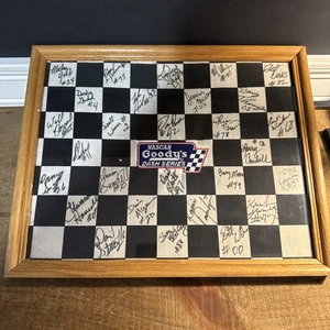 NASCAR Goodys Dash Series Vintage Checkered Flag handsigniert 28 Autos - Bild 1 von 6