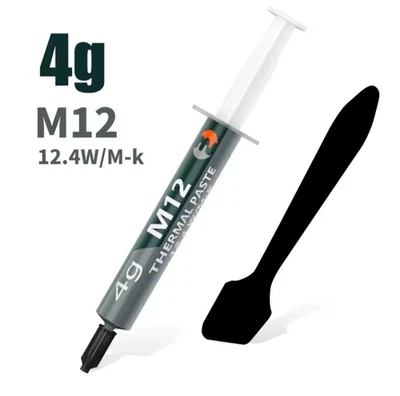 Pâte Thermique M12 Haute Performance – 12,4 W/MK - Seringue 4g + Spatule - Photo 1/4