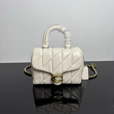 NUEVO CON ETIQUETAS CCC12 Acolchado Tabby Top Bolso de Hombro Tiza 19*14*9.5 cm Foto 1 de 4