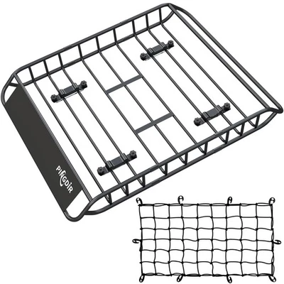 roof Rack Basket Rooftop Cargo Carrier 46"*36" ，Cargo Net with Attachment - Image 1 of 4