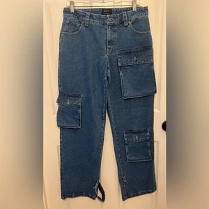 Pantalones de mezclilla para mujer BADOT cargo bolsillo talla 28 vintage - Imagen 1 de 5