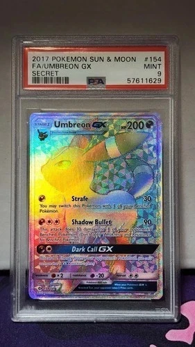 2017 Pokemon SM Base Umbreon GX Secret Rainbow Rare 154/149 PSA 9 Mint - Image 1 of 1