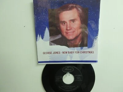 💥' GEORGE JONES ' HIT 45 +PICTURE [ NEW BABY FOR CHRISTMAS ]  1957 ! 💥 Foto 1 de 4