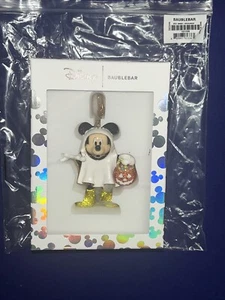 BaubleBar Disney Halloween Ghost Mickey Mouse Bag Charm Keychain New - Picture 1 of 8