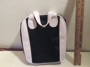SMALL BLACK AND WHITE "CAL-NEVA" PURSE. - Picture 1 of 3
