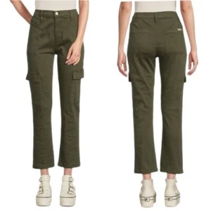 Pantalones de mezclilla Hudson utilitarios de pierna recta verde talla 26 venta al por menor $235 nuevos con etiquetas - Imagen 1 de 12