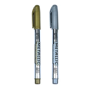 2 Pack of Painting Wax Seal Color Graffiti Pen Stamp Ornament Gold+Silver - Picture 1 of 7