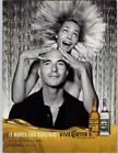 2005 Jose Cuervo Tequila Vintage Print Ad Bald Guy Girl Static Electricity Hair