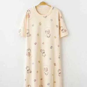 Cotton Pajamas Nightgown Sleepwear SleepShirt Sleep Dress Night Dress Nightshirt - Picture 1 of 11