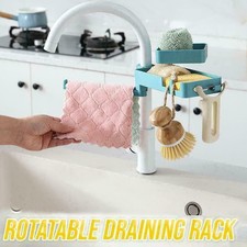 Storage Drain Basket Kitchen Sink Shell Rotatable Sink Rack Soap Holder Drainer