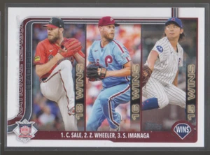 2025 Topps #234: Sale/Wheeler/Imanaga LEAGUE LEADERS - Picture 1 of 1