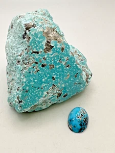 Large Vintage Rough Persian Natural Turquoise Nugget 6.5 Oz / 921 Carats - Picture 1 of 9