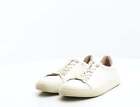 Topshop Womens White Leather Trainer UK 3 EU 36