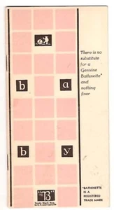 BABY BATHINETTE ~ Vintage Sales Booklet - Picture 1 of 2