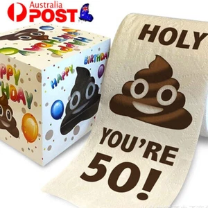 Happy 30-80th Birthday Toilet Paper - Funny Novelty Gag Joke - Holy Crap! Decor - Picture 1 of 14
