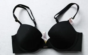 PINK Women's Wear Everywhere Super Push-Up Bra AP2 Black Size: 36C NWT - Picture 1 of 3