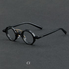 Round Small Frame Acetate Eyeglasses For Men Clear Lens Retro Glasses Frame New