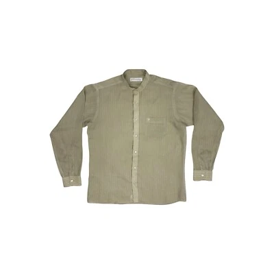 80’s Pierre Cardin Vintage Shirt Beige And Gold Stripe Stitch - Image 1 of 4