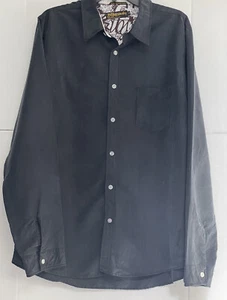 BILLABONG never established mens long sleeve button Down shirt black size large - Picture 1 of 5