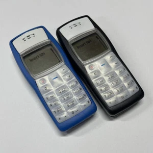 Nokia 1100 Black Blue Classic Phone 2G GSM Unlocked cellphone +1 Year WARRANTY - Picture 1 of 21