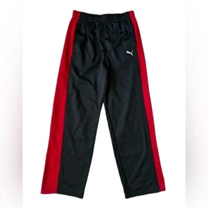 PUMA Track Jogger Sweat Pant Black/Red Big Boys Youth Size XL 18/20. - Picture 1 of 15