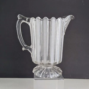Bakewell, Pears, and Co. Ribbon Footed Water Pitcher EAPG c. 1877 - Imagen 1 de 12