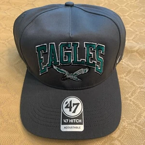 Cappello Philadelphia Eagles NFL '47 marca Throwback gancio antracite regolazione snapback - Foto 1 di 4
