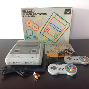 Nintendo Super Famicom SFC Console With Box NTSC-J Japanese Working/Tested (B) - Picture 1 of 22
