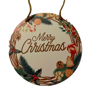 Merry Christmas Home Decor Holiday Gifts 8inch Diameter 25 inch Circumference - Picture 1 of 2