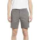 Nordstrom Mens' Grey Coolmax Slim Straight Leg Chino Shorts Size 29W