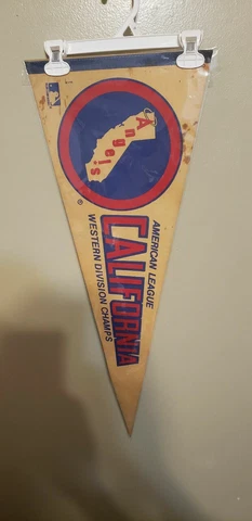 CALIFORNIA ANGELS WESTERN DIVISION CHAMPS MLB FELT PENNANT WITH HOLDER 5/08/21 Cover