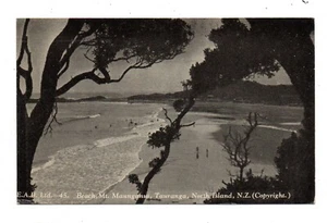 TAURANGA, NORTH ISLAND, NZ ~ MT. MAUNGANUI, BEACH, E. A. B. PUB ~ 1930s - Picture 1 of 2