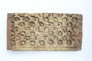 Antique Hand Carved Rare Wooden Floral Design Islamic Mughal Wall Panel NH3249 - Bild 1 von 11