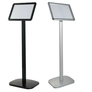 A4 A3 silver black Sign display floor stand poster holder menu frame holder - Picture 1 of 6