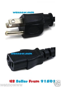 10 Fuß 3-poliges Trapez Computer Netzkabel Universal PC Kabel Standardkabel 10 Fuß - Bild 1 von 1