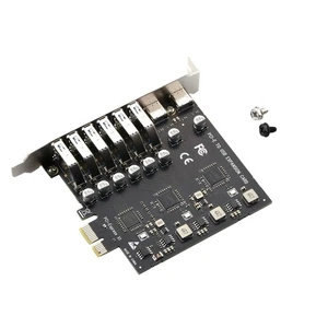PCIE to USB 3.2 Gen1 Expansion Card 8-Ports W/ 6 TypeA & 2 TypeC Ports Adapter - Afbeelding 1 van 8