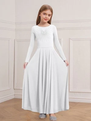 Maxi túnica espiritual con estrás para niños y niñas túnica brillante celebración Foto 1 de 4