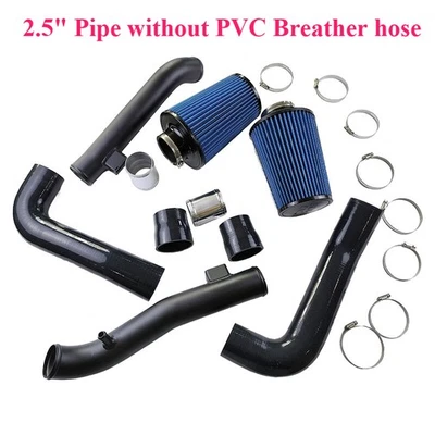 Dual Cold Air Black Intake Kit+Blue Air Filter for 09-20 370Z/09-13 G37 3.7L V6 - Imagem 1 de 4