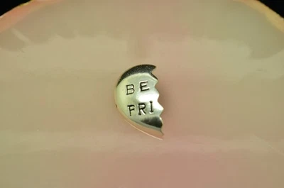 Dije colgante Best Friend medio corazón plata de ley 925 Foto 1 de 4
