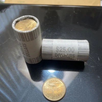Sealed Roll Of (25) Sacagawea Golden $1 Coins ~ with errors?  - Image 1 of 2