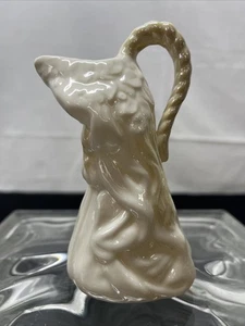 Vintage Belleek Maiden Young Girl Creamer Pitcher 5" Made in Ireland - Picture 1 of 7
