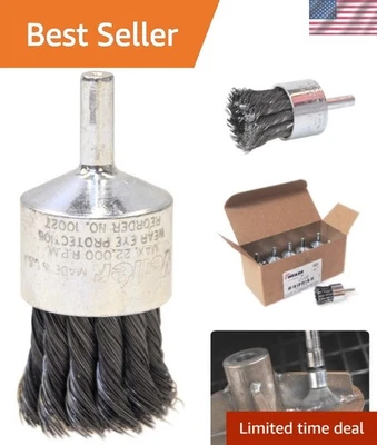 Cepillo de extremo de alambre de nudo relleno de acero 1 1 8 pulgadas paquete de 10 para limpiar óxido de pulido Foto 1 de 4