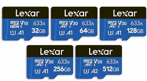 Lexar Micro Memory TF Card 32GB 64GB 128GB 256GB 512GB 1TB Ultra A1 Class 10 - Picture 1 of 30