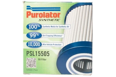 Filtro de óleo sintético Purolator compatível com 2006-08 Ford Escape Mercury Mariner PSL15505 - Imagem 1 de 4